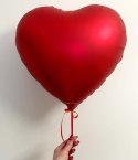 Balon Foliowy Czerwone Matowe Serce 46 cm Balon Foliowy Czerwone Matowe Serce 46 cm