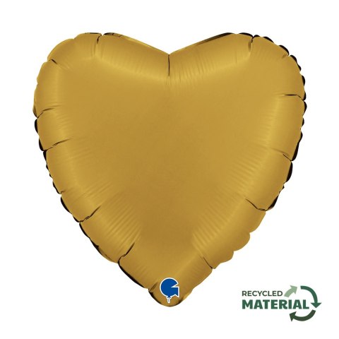 Balon Foliowy Serce Satynowe Złote, Satin Gold, 46 cm, Grabo Balon Foliowy Serce Satynowe Złote, Satin Gold, 46 cm, Grabo