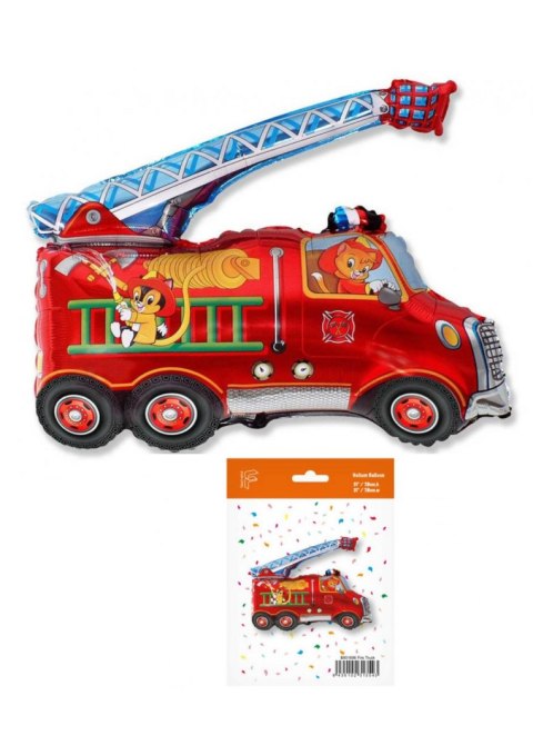Balon Foliowy Wóz Strażacki - 78 cm Czerwony Balon Foliowy Wóz Strażacki - 78 cm Czerwony