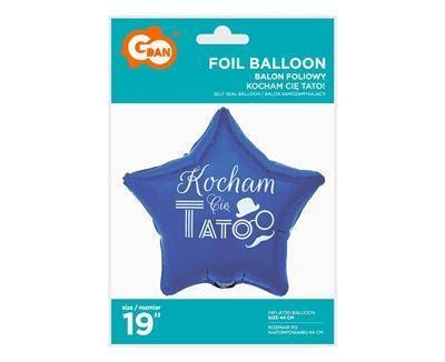 Balon Foliowy gwiazdka, Kocham Cię Tato, 44cm Balon Foliowy gwiazdka, Kocham Cię Tato, 44cm