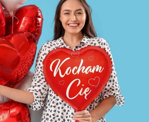 Balon Foliowy serce, czerwone, Kocham Cię, 46cm Balon Foliowy serce, czerwone, Kocham Cię, 46cm
