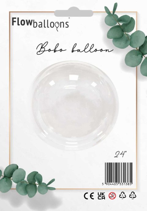 Balon Przezroczysty, Bobo 24 cale - 60cm, pakowany Balon Przezroczysty, Bobo 24 cale - 60cm, pakowany