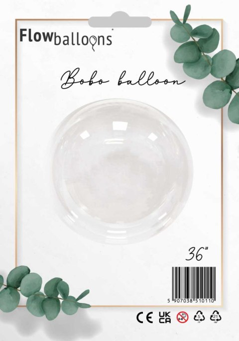 Balon Przezroczysty, Bobo 36 cali, 90cm, pakowany