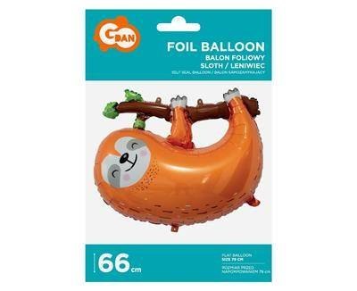 Balon foliowy Leniwiec brązowy, 68x55 cm Balon foliowy Leniwiec brązowy, 68x55 cm