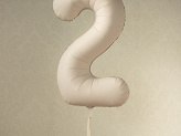 Balon foliowy Matowa Cyfra '2', 86cm, jasny beż Balon foliowy Matowa Cyfra '2', 86cm, jasny beż