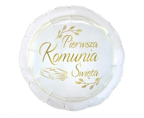 Balon foliowy Pierwsza Komunia Święta, 18 cali, 46cm Balon foliowy Pierwsza Komunia Święta, 18 cali, 46cm