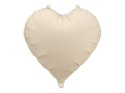 Balon foliowy Serce, jasny beż, 45 cm