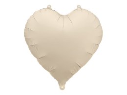 Balon foliowy Serce, jasny beż, 45 cm