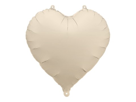 Balon foliowy Serce, jasny beż, 45 cm Balon foliowy Serce, jasny beż, 45 cm