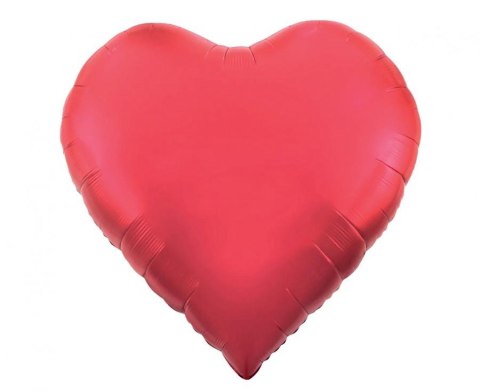 Balon foliowy Serce, matowy czerwony, 65"/165 cm Balon foliowy Serce, matowy czerwony, 65"/165 cm
