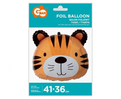 Balon foliowy Tygrys, 41x36 cm Balon foliowy Tygrys, 41x36 cm