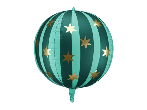 Balon foliowy okrągły, kula, Piłka w gwiazdki, 75 cm, zielony Balon foliowy okrągły, kula, Piłka w gwiazdki, 75 cm, zielony