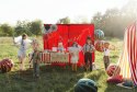 Balon foliowy okrągły, kula, Piłka w gwiazdki, 75 cm, zielony
