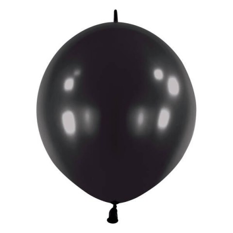 Balony E-Link Czarne metaliczne z łącznikiem, 30cm, 50 szt. Balony E-Link Czarne metaliczne z łącznikiem, 30cm, 50 szt.