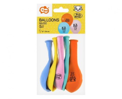 Balony Lateksowe, Bajka Kicia Kocia, 30cm, 5 szt. Balony Lateksowe, Bajka Kicia Kocia, 30cm, 5 szt.