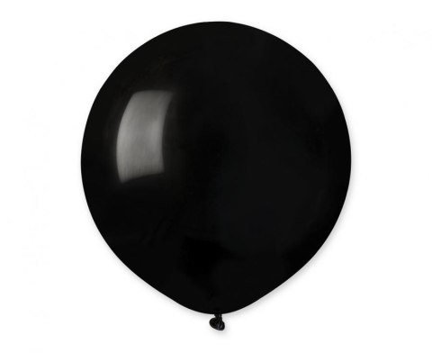 Balony Lateksowe Gemar Czarne Pastel G19, 48cm, 25 szt.