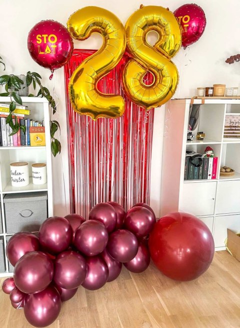 Balony lateksowe Strong, Bordowe, Metallic Maroon, 30cm, 50 szt. Balony lateksowe Strong, Bordowe, Metallic Maroon, 30cm, 50 szt.
