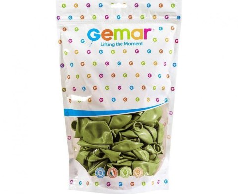 Balony lateksowe pastelowe zielone oliwkowe 98, 33cm, 50 szt. Balony lateksowe pastelowe zielone oliwkowe 98, 33cm, 50 szt.