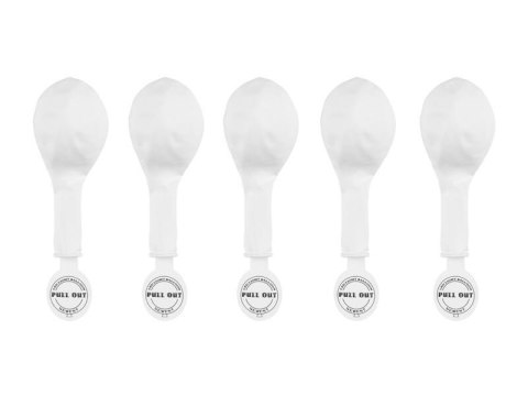 Balony świecące LED 30 cm, białe, 5szt Balony świecące LED 30 cm, białe, 5szt