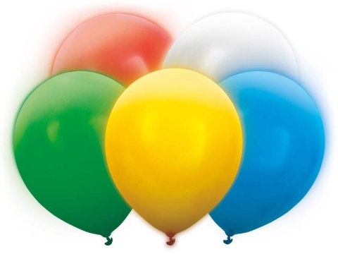 Balony świecące LED 30 cm, mix kolorów, 5szt Balony świecące LED 30 cm, mix kolorów, 5szt