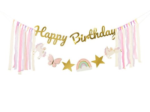 Baner Happy Birthday Jednorożec, 230x17.5 cm Baner Happy Birthday Jednorożec, 230x17.5 cm