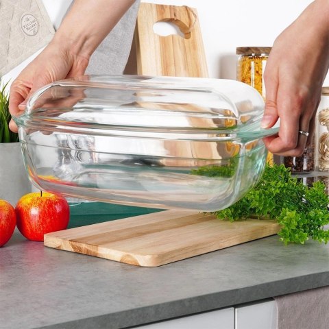 Naczynie żaroodporne z pokrywką szklane 3+1,5 l Naczynie żaroodporne z pokrywką szklane 3+1,5 l