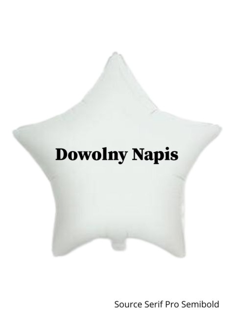 Naklejka personalizowana na balon, dowolny napis, 15x25 cm Naklejka personalizowana na balon, dowolny napis, 15x25 cm