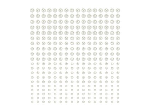 Naklejki Perełki - 440 szt., 4 rozmiary (3-6 mm), perłowe Naklejki Perełki - 440 szt., 4 rozmiary (3-6 mm), perłowe