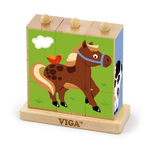 Viga 50833 Kostki logiczne - farma Viga 50833 Kostki logiczne - farma