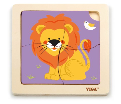 Viga 51316 Puzzle na podkładce - Lew Viga 51316 Puzzle na podkładce - Lew