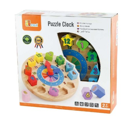 Viga 59235vg Edukacyjny zegar - sorter kształtów Viga 59235vg Edukacyjny zegar - sorter kształtów