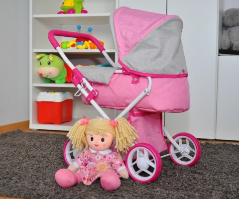 Wózek dla lalek Alice Prestige Pink Wózek dla lalek Alice Prestige Pink
