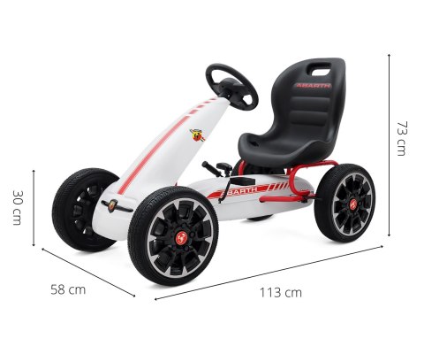 Gokart na pedały Abarth White Gokart na pedały Abarth White