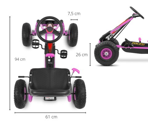 Gokart na pedały Thor Pink Gokart na pedały Thor Pink