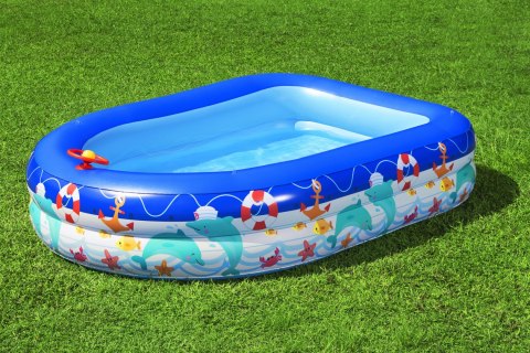 Bestway 54370 Basen dmuchany familijny z daszkiem Morski Kapitan 2.13m x 1.55m x 1.32m Bestway 54370 Basen dmuchany familijny z daszkiem Morski Kapitan 2.13m x 1.55m x 1.32m