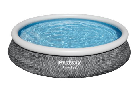 Bestway 57313 Basen rozporowy Fast Set z pompą filtracyjną Szary 4.57m x 84cm Bestway 57313 Basen rozporowy Fast Set z pompą filtracyjną Szary 4.57m x 84cm