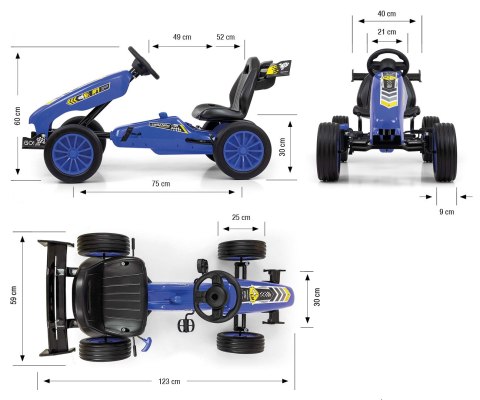 Gokart na pedały Rocket Navy Gokart na pedały Rocket Navy