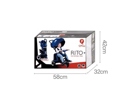 Qplay Rowerek Trójkołowy Rito Plus Red Qplay Rowerek Trójkołowy Rito Plus Red