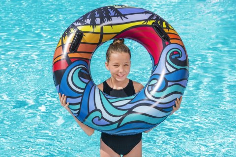 Bestway 36350 Koło do pływania z uchwytami Fale 91cm Bestway 36350 Koło do pływania z uchwytami Fale 91cm