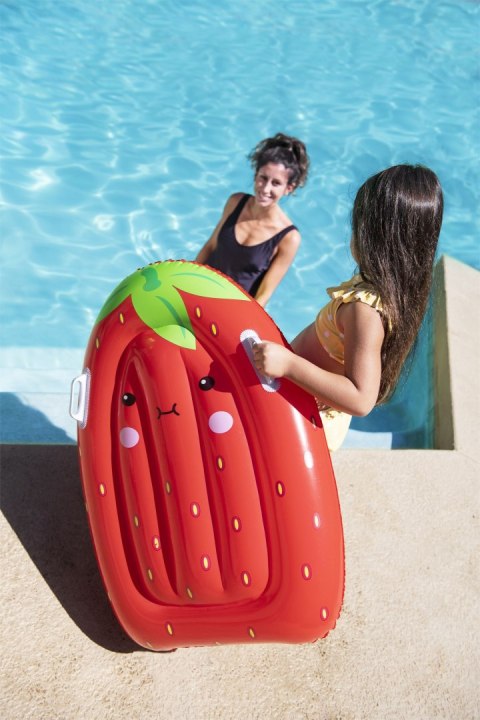 Bestway 42049 Dmuchana deseczka do pływania z uchwytami Truskawka 84cm x 56cm Bestway 42049 Dmuchana deseczka do pływania z uchwytami Truskawka 84cm x 56cm