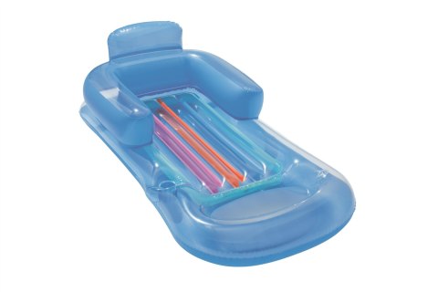 Bestway 43028 Dmuchany materac plażowy z oparciem i podłokietnikami Niebieski 1.61m x 84cm Bestway 43028 Dmuchany materac plażowy z oparciem i podłokietnikami Niebieski 1.61m x 84cm
