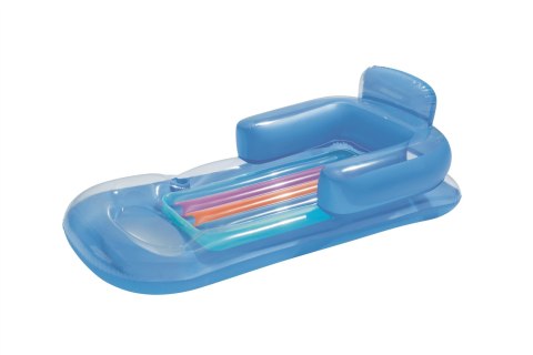 Bestway 43028 Dmuchany materac plażowy z oparciem i podłokietnikami Niebieski 1.61m x 84cm Bestway 43028 Dmuchany materac plażowy z oparciem i podłokietnikami Niebieski 1.61m x 84cm