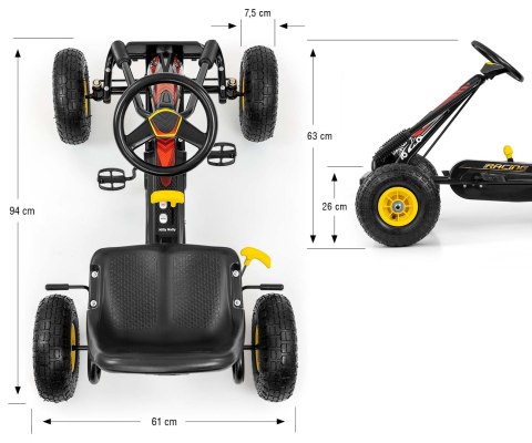 Milly Mally Gokart na pedały Thor Black Milly Mally Gokart na pedały Thor Black