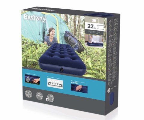 Bestway 67000 Materac dmuchany turystyczny Jr.Twin 1.88m x 76cm x 22cm Bestway 67000 Materac dmuchany turystyczny Jr.Twin 1.88m x 76cm x 22cm