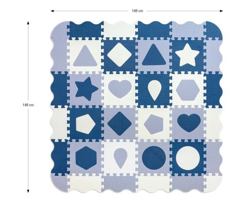 Milly Mally Mata piankowa puzzle Jolly 4x4 Shapes - Blue Milly Mally Mata piankowa puzzle Jolly 4x4 Shapes - Blue