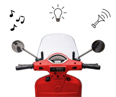 Milly Mally Pojazd na akumulator Vespa GTS Super Red Milly Mally Pojazd na akumulator Vespa GTS Super Red