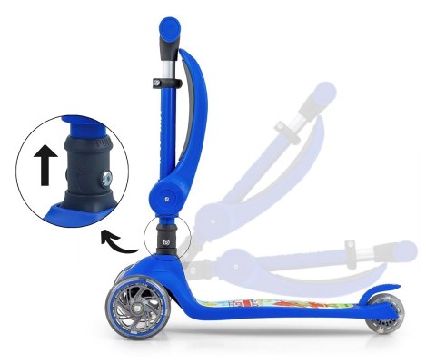 Milly Mally Scooter Fuzzy Blue Milly Mally Scooter Fuzzy Blue