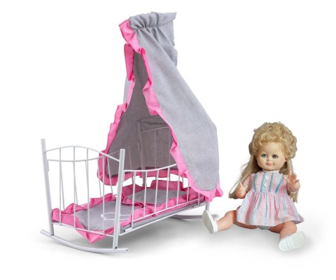 Milly Mally Łóżeczko-Kołyska dla lalek Lily z baldachimem Prestige Pink Milly Mally Łóżeczko-Kołyska dla lalek Lily z baldachimem Prestige Pink