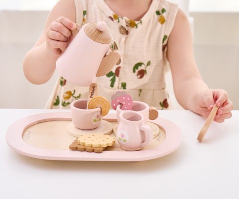 Viga 44267 PolarB Drewniany zestaw do kawy i herbaty - pink Viga 44267 PolarB Drewniany zestaw do kawy i herbaty - pink