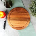 Deska do Krojenia i Serwowania Serów Wędlin Okrągła Drewniana ORION 25 cm